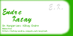 endre katay business card
