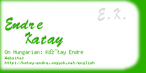 endre katay business card